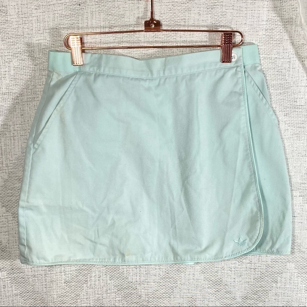 Vintage Adidas teal mini tennis skirt size 14